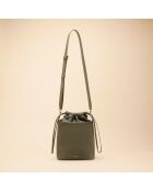 Sac seau Gwen en cuir argile - 21x20,4x9,7 cm