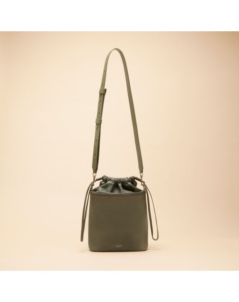 Sac seau Gwen en cuir argile - 21x20,4x9,7 cm