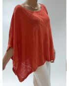 Orangefarbener Iris Pullover