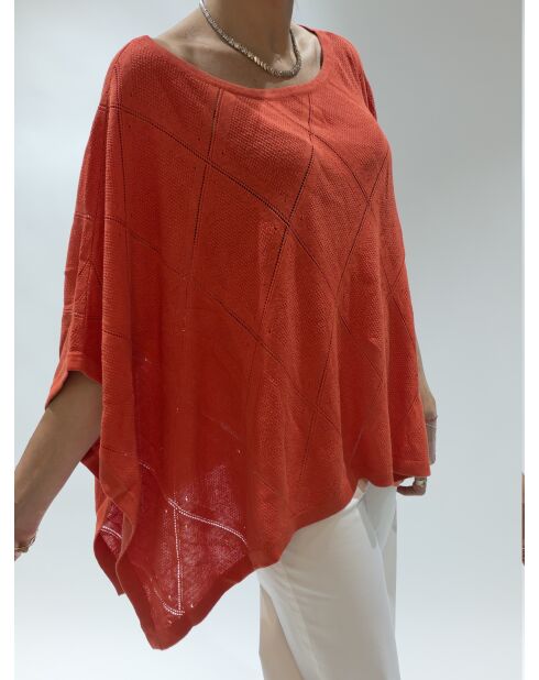 Orangefarbener Iris Pullover