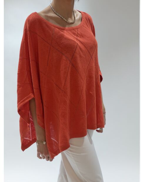 Orangefarbener Iris Pullover