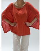 Orangefarbener Iris Pullover