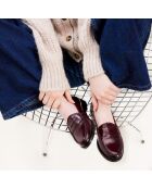 Mocassini Victoire in pelle bordeaux