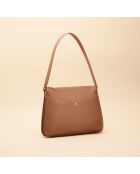 Maud cognac leren schoudertas - 340 x 236 x 76 mm