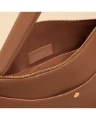 Maud cognac leren schoudertas - 340 x 236 x 76 mm