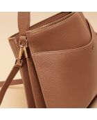 Maud cognac leren schoudertas - 340 x 236 x 76 mm