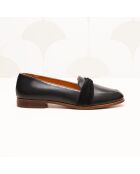 Zwarte leren loafers van Camélia