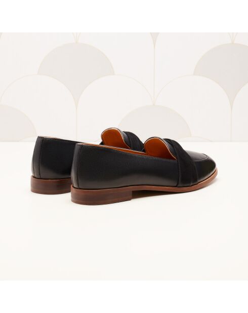 Zwarte leren loafers van Camélia