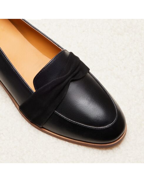Zwarte leren loafers van Camélia