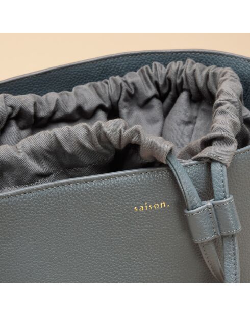 Sac seau Diane en cuir neptune - 26,2x25,7x12 cm