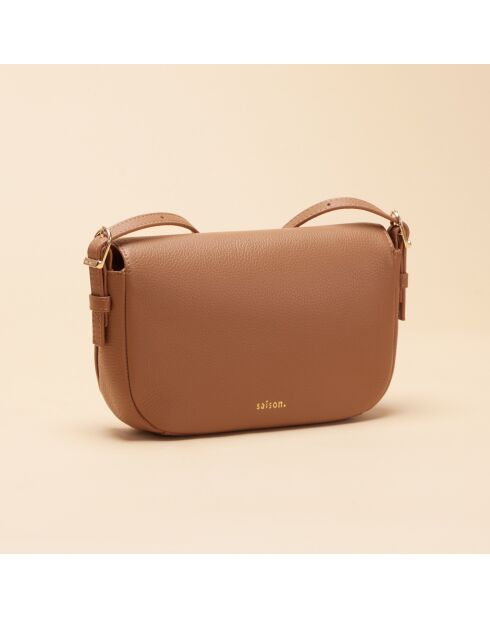 Bandolera Béa de piel coñac - 200 x 119 x 39 mm