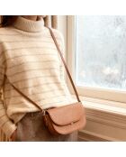 Bandolera Béa de piel coñac - 200 x 119 x 39 mm