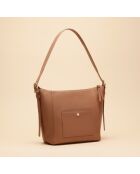 Sac hobo Alma en cuir cognac - 26,2x23,7x11,5 cm