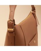 Sac hobo Alma en cuir cognac - 26,2x23,7x11,5 cm