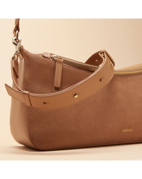 Axelle Handtasche aus Haselnussleder - 346 x 180 x 120 mm