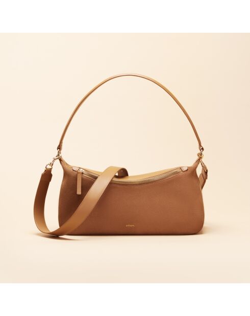 Axelle Handtasche aus Haselnussleder - 346 x 180 x 120 mm