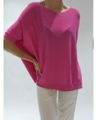 Jersey con pompones rosa fluo