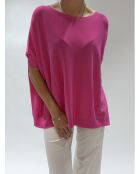 Jersey con pompones rosa fluo