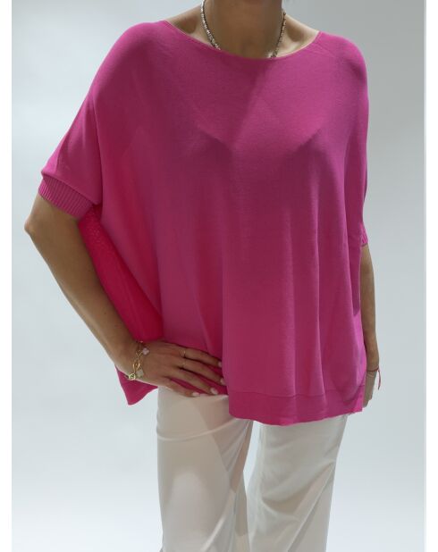 Jersey con pompones rosa fluo