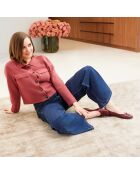 Ballerines en cuir verni Camille bordeaux