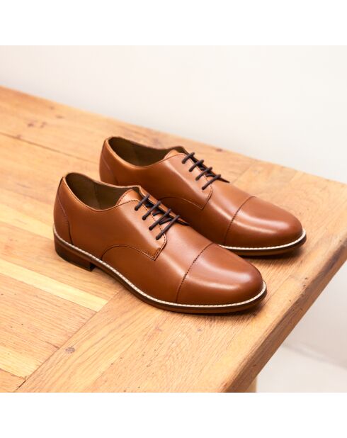 Derbies en cuir Capucine camel