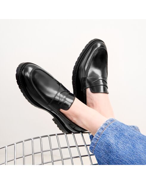 Mocassini Avril in pelle nera