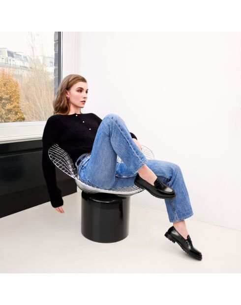 Mocassini Avril in pelle nera