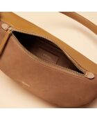 Bandolera Pia de piel avellana - 310 x 136 x 80 mm