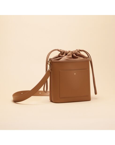 Emmertas van hazelnootleer van Gwen - 210 x 204 x 97 mm