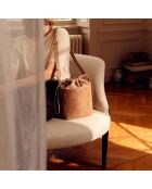 Gwen Beuteltasche aus haselnussfarbenem Leder - 210 x 204 x 97 mm