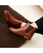 Chelsea en cuir Zoé marron