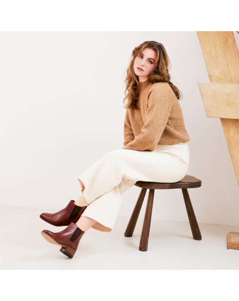 Chelsea en cuir Chloé marron