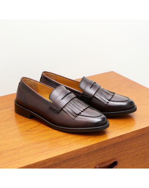 Mocasines de piel marrón Aude