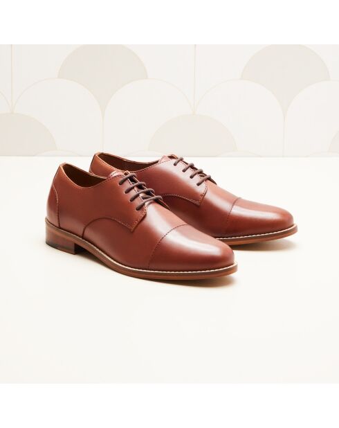 Derbies en cuir Capucine marron