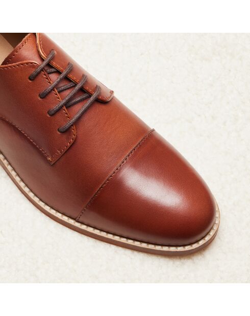 Derbies en cuir Capucine marron