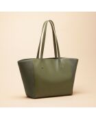 Sac cabas Lison en cuir argile - 31x29,5x15 cm