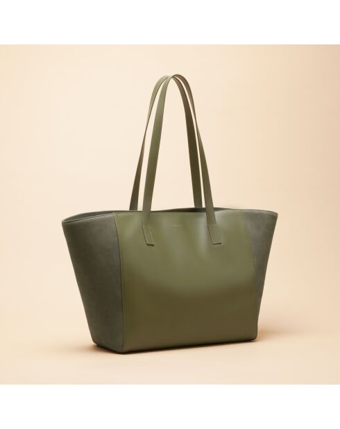 Sac cabas Lison en cuir argile - 31x29,5x15 cm