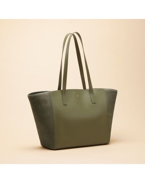 Sac cabas Lison en cuir argile - 31x29,5x15 cm
