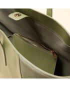Sac cabas Lison en cuir argile - 31x29,5x15 cm