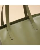 Sac cabas Lison en cuir argile - 31x29,5x15 cm