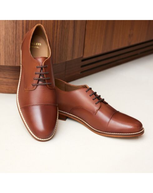 Derbies en cuir Capucine marron