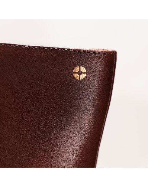 Braune Lederstiefel Léna - Absatz: 6,8 cm