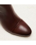 Léna bruine leren laarzen - Hak: 6,8 cm