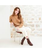 Léna bruine leren laarzen - Hak: 6,8 cm