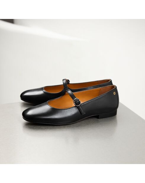 Ballerines en cuir Olivia noires