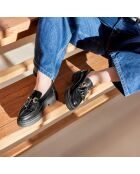 Fiona zwarte leren instappers