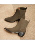 Lucile kaki suède laarzen