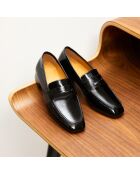 Schwarze Mokassins Elise aus Lackleder