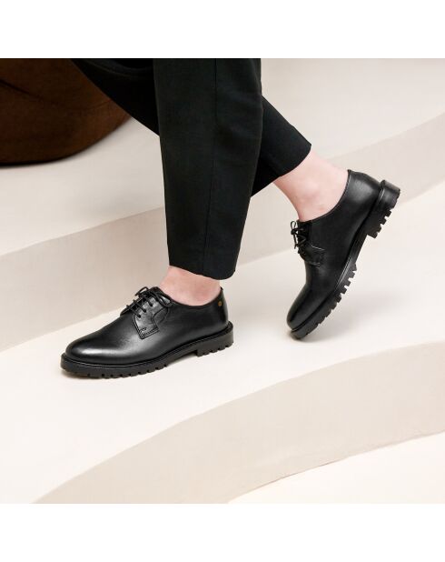 Derbies en cuir Rita noirs