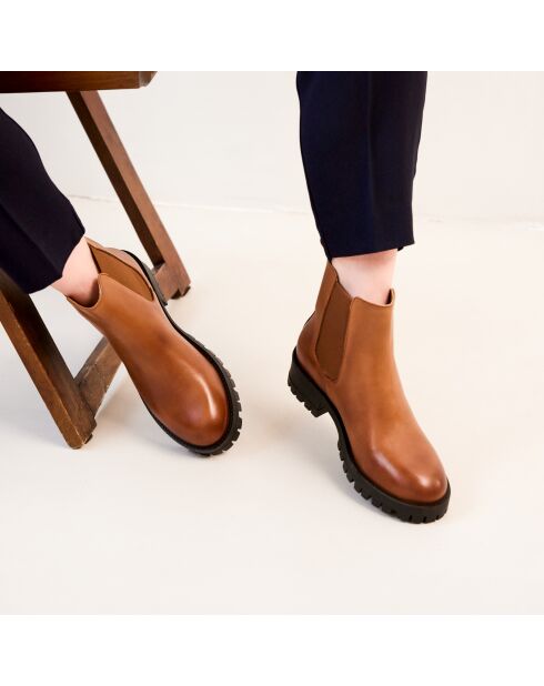 Chelsea en cuir Maia camel